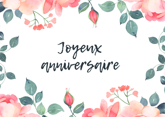 Carte cadeau Anniversaire